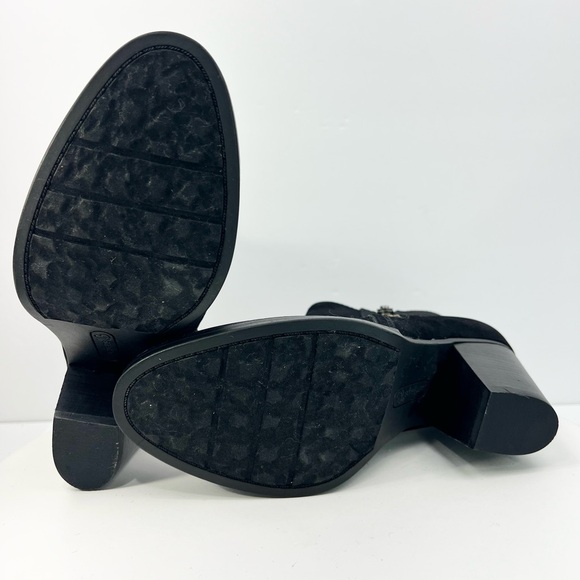 Bare Traps Womens Cacie Ankle Booties Black Block Heel Zipper Cutout 6.5 M Boots - Picture 8 of 9